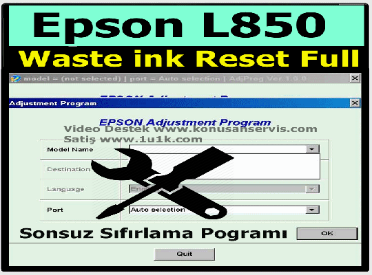 epson l850 resetter and adjustment program download full crack free