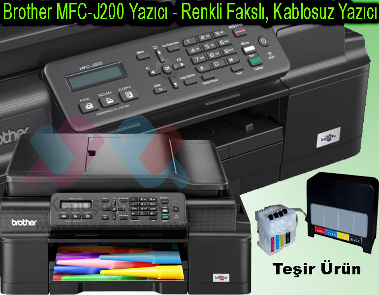 Epson Yazıcılarda Brother MFC_j200 Orjinal Az kulanılmış Teşir Ürün