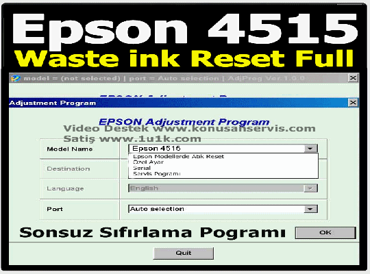 Epson WP-4515 Atık Kutu Reset 