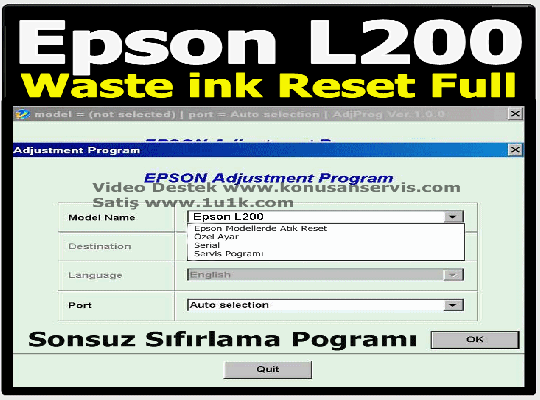 Epson L200 Emici Dolu Hatası Giderme