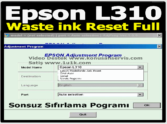 Epson L310 Emici Dolu Hatası Giderme