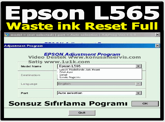 Epson L565 Emici Dolu Hatası Giderme