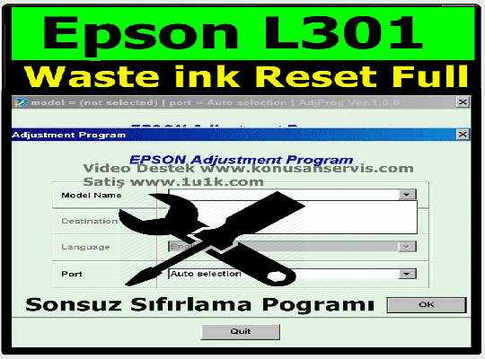 Epson L301 Reset | Epson Waste ink Pad Resetter