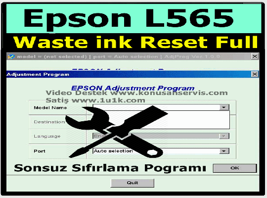 Reset Epson L565  Waste İnk Error Reset Programı